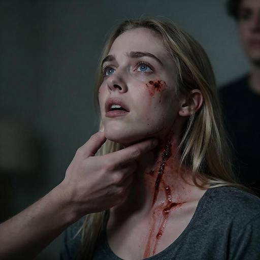 Dramatic Portrait of Shocked Woman