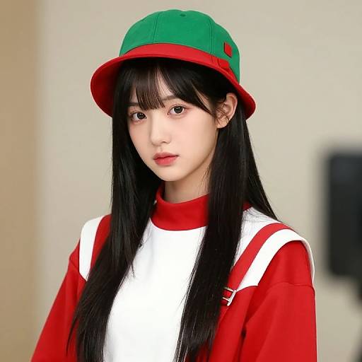 Asian Girl in Festive Outfit