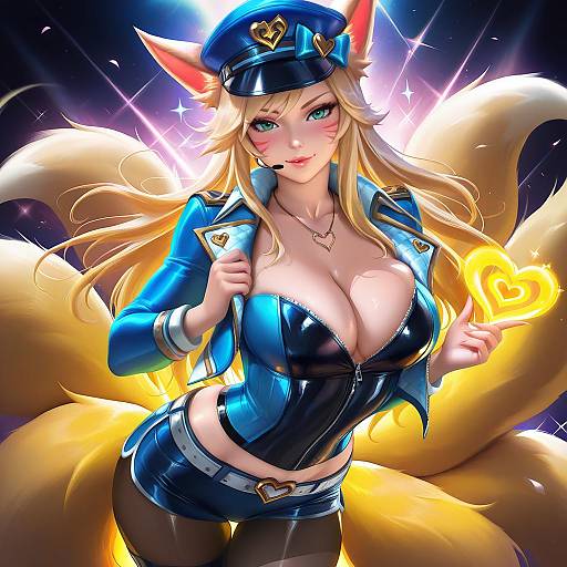 Ahri in Fox-Themed Idol Attire