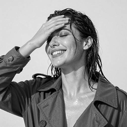 Joyful Portrait in Black and White