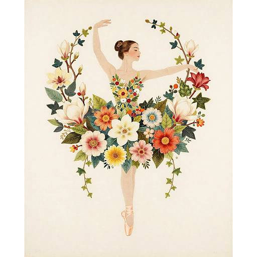 Magnolia Ballerina in Art Nouveau Style