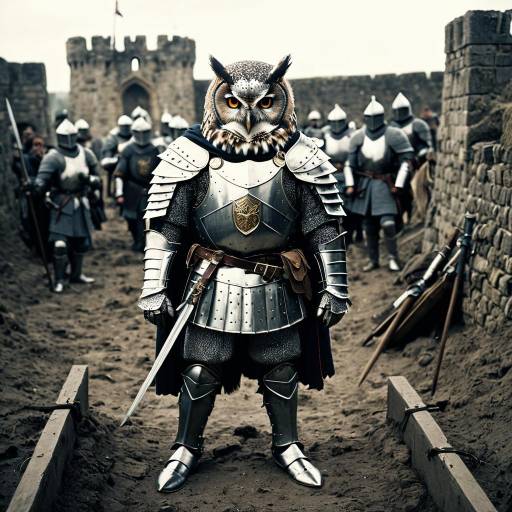 Owl Knight in Medieval Armor
