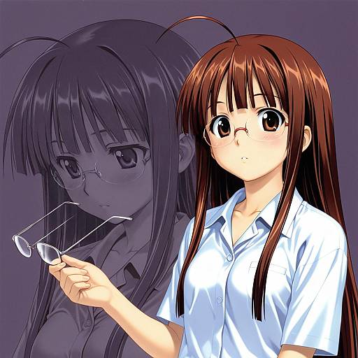 Illustration of Hasegawa chisame, mahou sensei negima! in the style of Koutaro