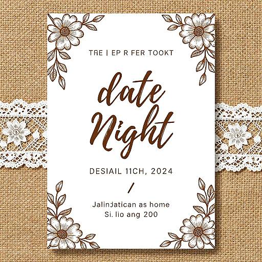 Rustic Date Night Invitation Design