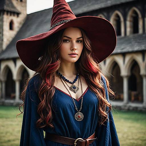 Young Woman in Sorcerer Costume