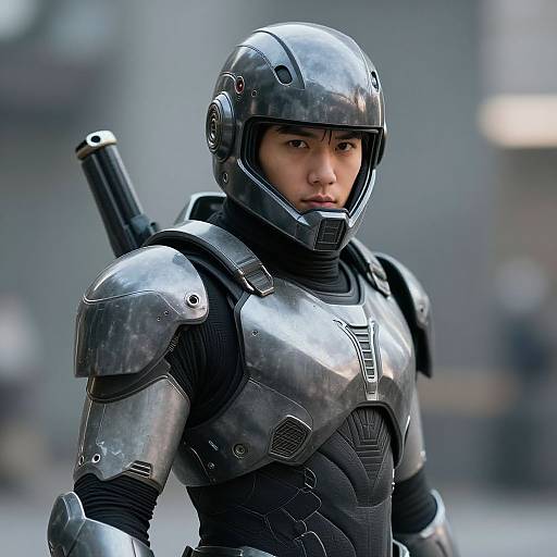 Futuristic Male in Power Armor