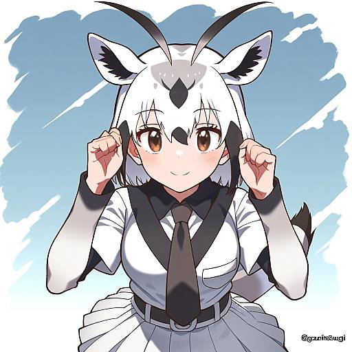 Illustration of Arabian oryx (kemono friends), kemono friends in the style of Mitsurugi sugar