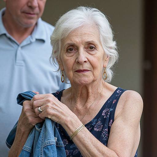 Realistic Portrait of Elderly Woman