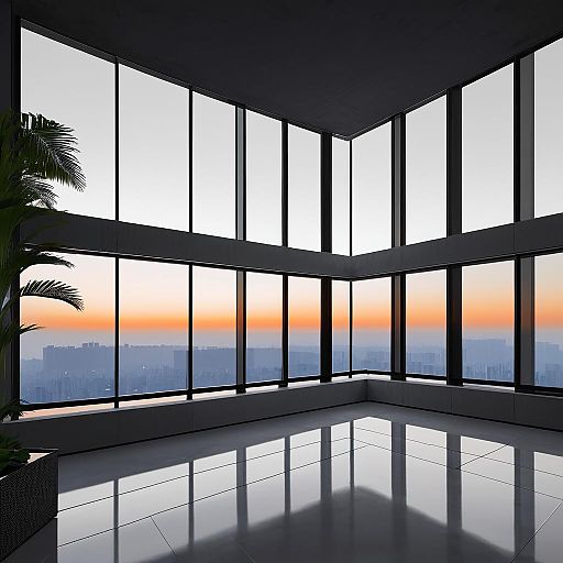 Futuristic Loft with City Skyline Views Futuristic Loft with City Skyline Views