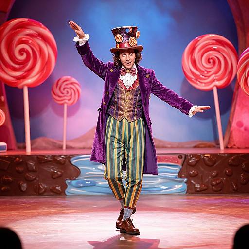 Willy Wonka Colorful Dance Costume