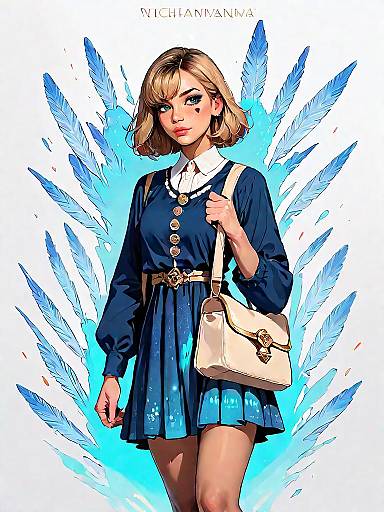 Bohemian Woman in Vibrant Mini Dress