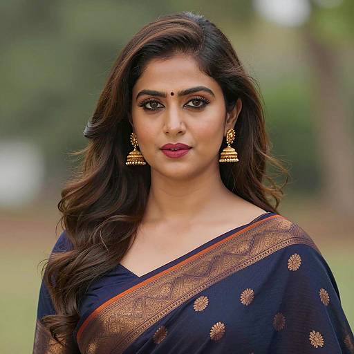 Elegant Indian Woman in Traditional Sari