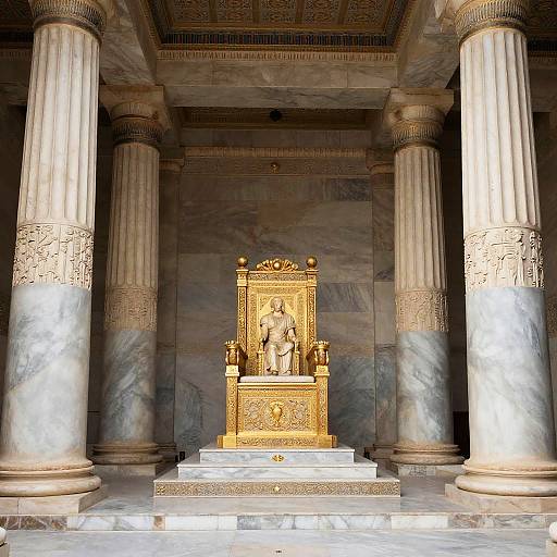 Ancient Greek Throne Room Interior