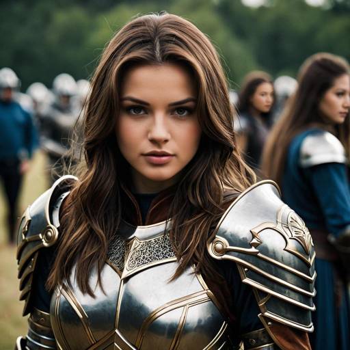 Woman in Ornate Medieval Armor