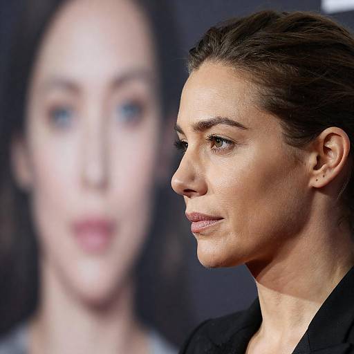 Close-Up Profile of Light-Skinned Woman