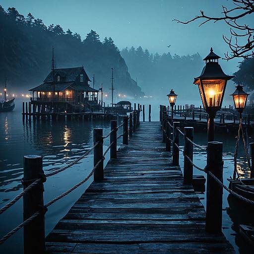 Enchanted Twilight Harbor Concept Art