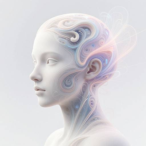 Ethereal AI Portrait with Fractals