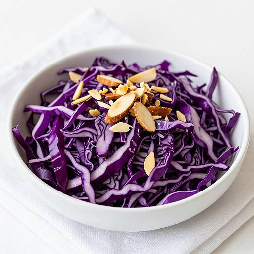 Red Cabbage Slaw with Slivered Almonds