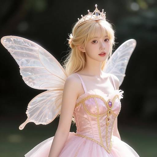 Blonde Fairy Girl with Crown