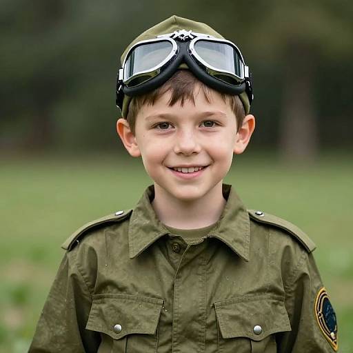 Boy in Army Fancy Dress Costume