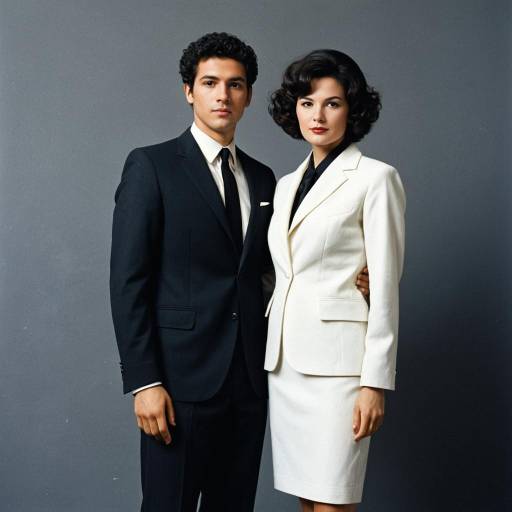 Retro 1960s Style Couple in Tailored Suits