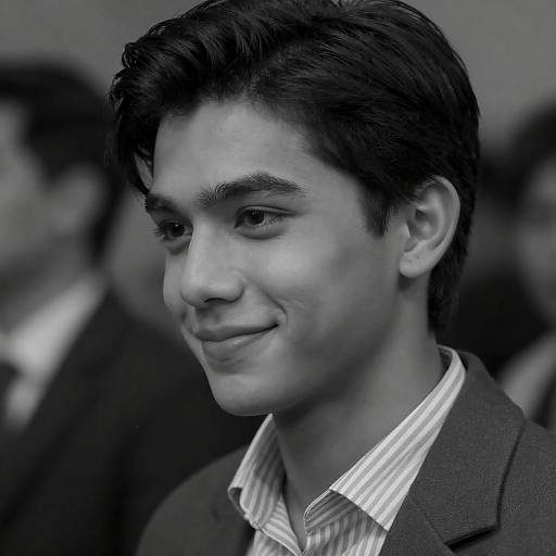 Dramatic High-Contrast Side Portrait of Young Man
