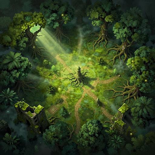 Enchanted Forest Clearing Map
