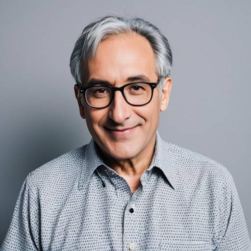 Middle-Aged Man with Glasses and Gray Hair