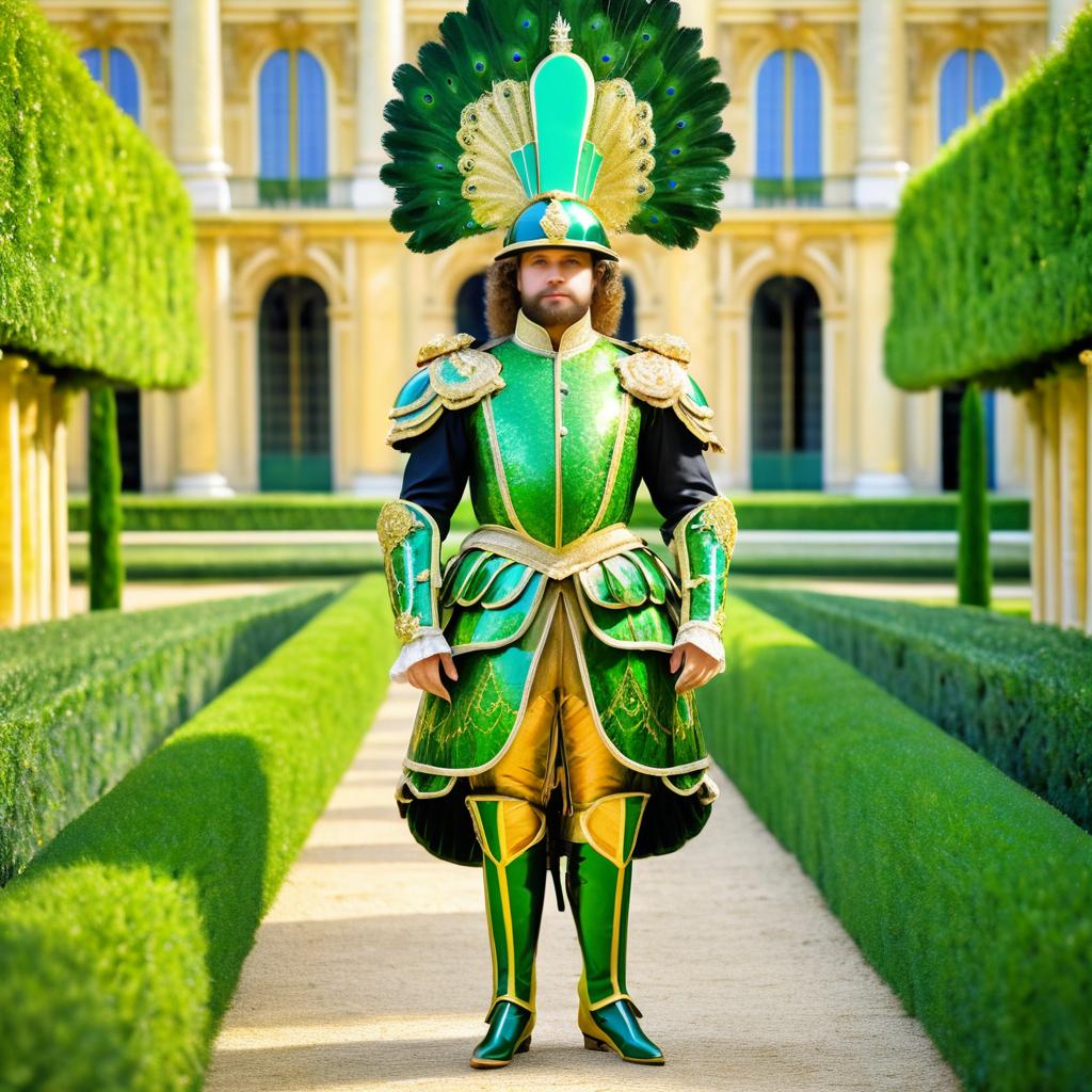 Victorian Peacock in Versailles Garden