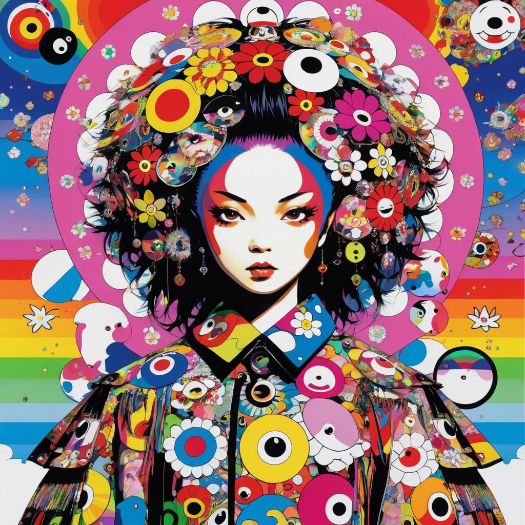 Surreal Collage: Murakami Meets Visual Kei