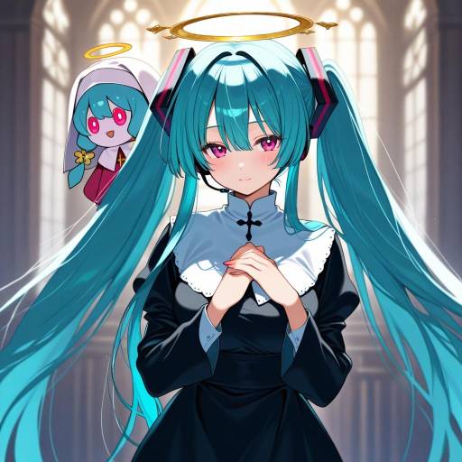 Illustration of Aimaina, vocaloid in the style of Ai-wa