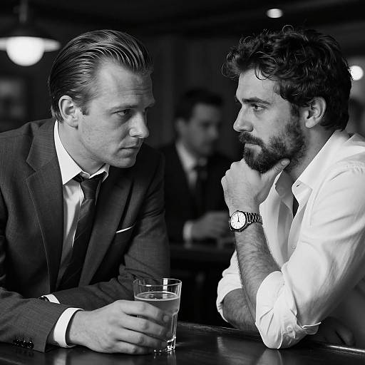 Intense Conversation at the Bar