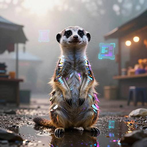 Nano-Enhanced Meerkat Scout at Dawn