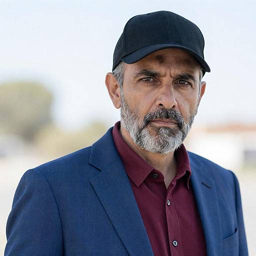 Serious Middle-Aged Man Studio Portrait