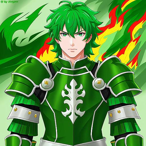 Illustration of Alm (fire emblem), fire emblem in the style of Catstudioinc (punepuni)