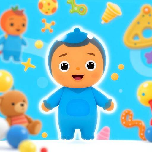 Vibrant Blippi Kids' Room Wallpaper