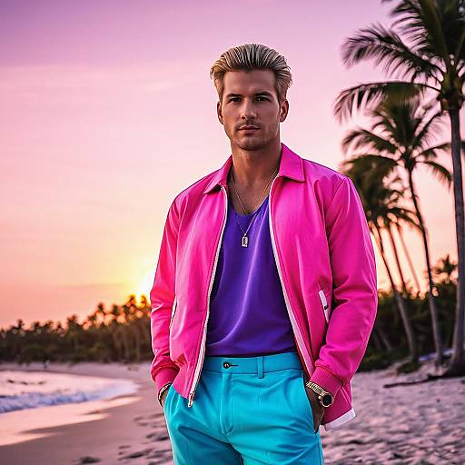 Stylish Miami Vice Sunset Look