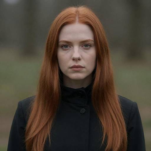 Striking Portrait of a Red-Haired Woman