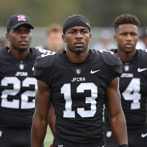Determined Football Players in Action