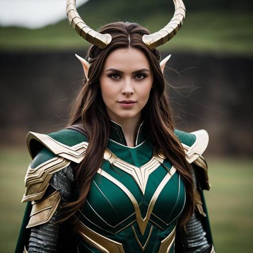 Loki-Inspired Costume Portrait of a Girl