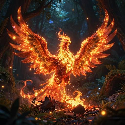 Mystical Phoenix Nightfire Rising