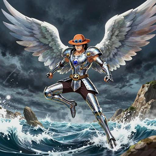 Angel vs Pirates on Stormy Sea