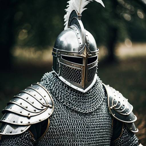 Medieval Knight Cosplay with Silver Armor