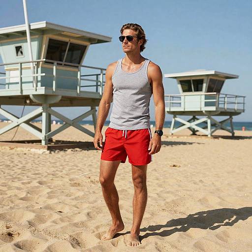 Glamour Beach Lifeguard Portrait