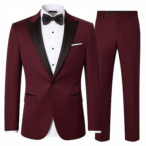 Classic Burgundy Red Tailored Suit