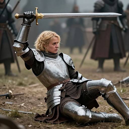 Determined Female Holy Knight Fight