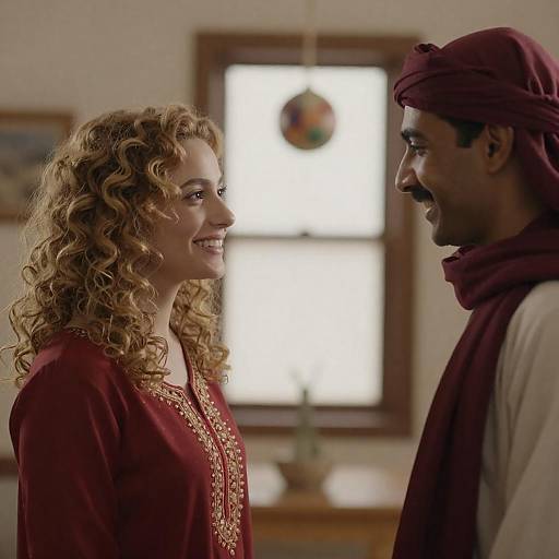 Charming Couple in Traditional Attire