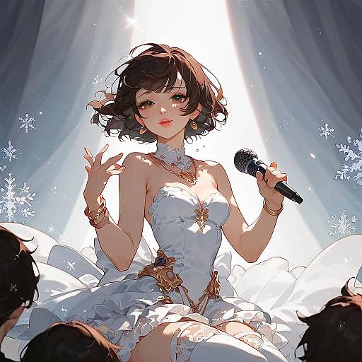 White Themed Idol Concert Pinup