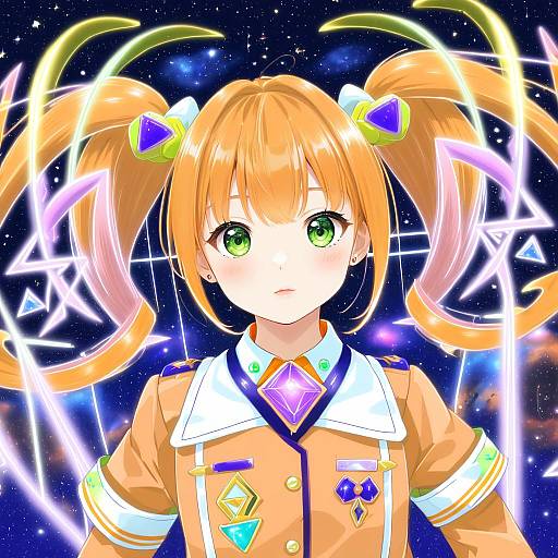 Illustration of Apricot sakuraba, galaxy angel rune in the style of Migihidari (puwako)