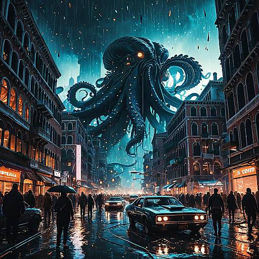 Futuristic Venice Under Siege by Colossal Kraken